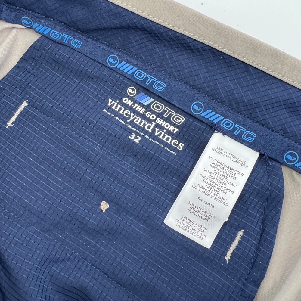 Vineyard Vines Mens 32 On-The-Go Shorts 9 Inch Inseam Khaki Tan 1H001073-250 NWT - Picture 5 of 5